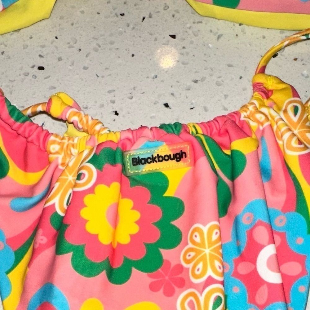 Blackbough Swim Floral Bikini Size M Groovy Garden Like New - Picture 5 of 7